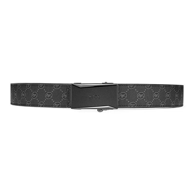 FAIRWHALE Vintage Pattern Automatic Buckle Casual Belt PVC Leather Belts Men's Width 3.5CM-3