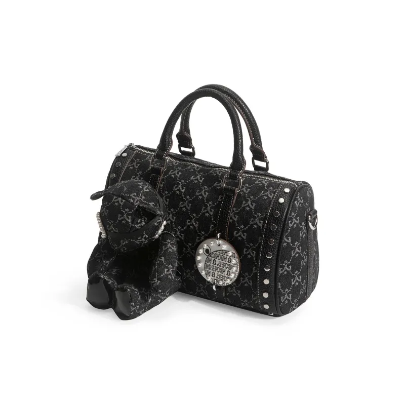 MISS GAIL Artificial Leather Handbag Shoulder Bag Crossbody Bag Regular Women's Black-8