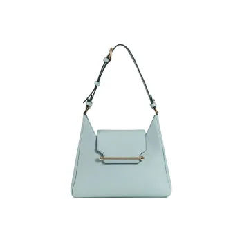 Strathberry Grained Calfskin Hobo Bag Handbag Shoulder Bag Women's Duck Egg Blue
