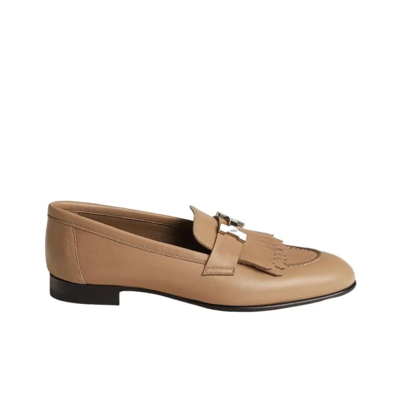 HERMES Royal Loafers Women's Nude-1