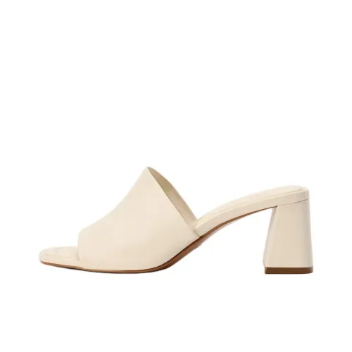 ZARA PU Polyurethane Odor-Resistant Abrasion-Resistant Slide Slippers Women's White
