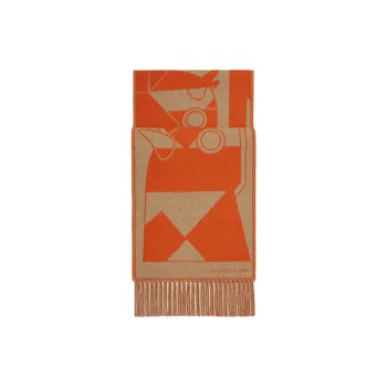 HERMES Knit Scarves Men's Brown