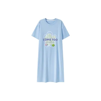 The Story Of The Flower Season Nightgown Women's Light Blue