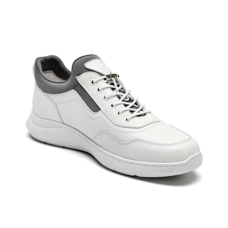 J.BENATO Low Top Casual Shoes 3.5cm Men's White-3