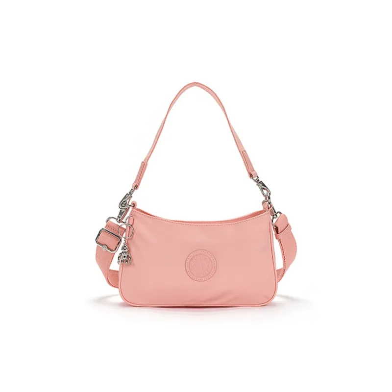 Kipling Polyamide Handbag, Shoulder Bag, Crossbody Bag Small Size Unisex Soft Pink-1