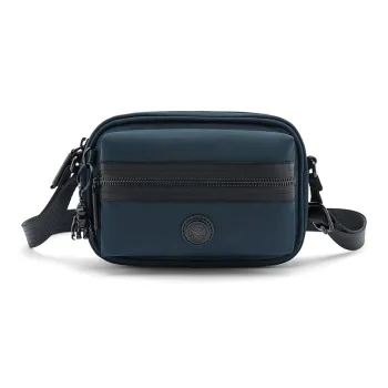 Kipling Polyamide Camera Bag, Crossbody Bag Small Size Unisex Blue Black Patchwork