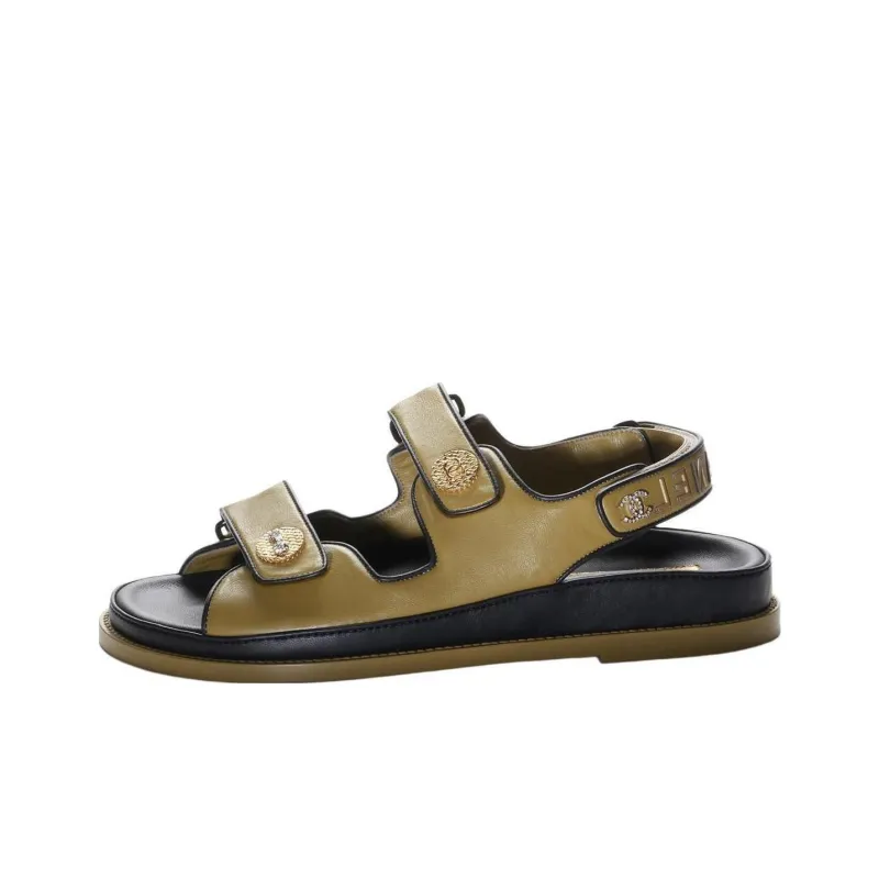 CHANEL Strap Sandals Women's Green-0