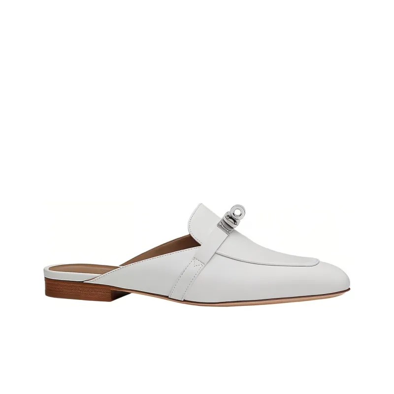 HERMES Casual Single Shoes Women's White-1