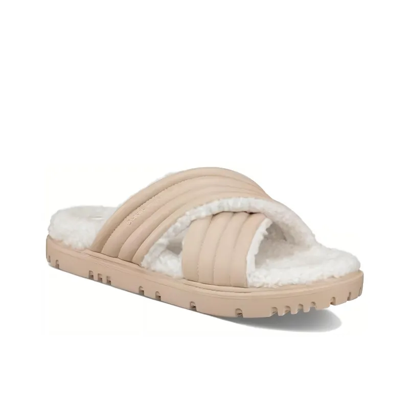 DIOR D Cross Rubber Sole Slide Slippers Women's Ecru-2