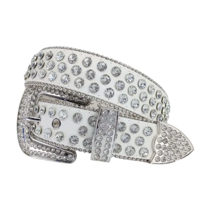 Emperor Penguin Belt Decoration With Rhinestones Rhinestone PU Artificial Leather Belts Women's 3cm-2