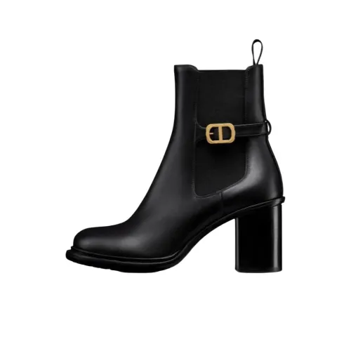 DIOR 30 Montaigne Ankle Boots Women's Black/Gold