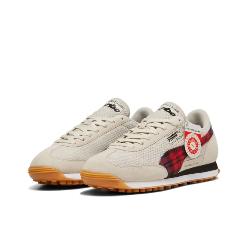 PUMA Porsche Legacy Anti Slip Wear Resistant Low Top Training Shoes Unisex Beige-2