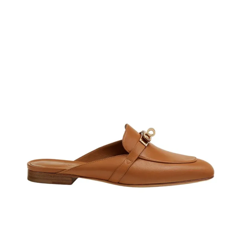 HERMES Casual Single Shoes Women's Brown-1
