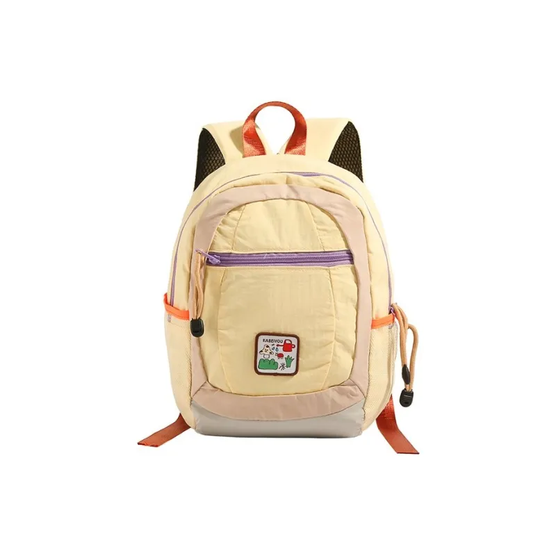 KAKAXI Nylon Backpack Regular Women's Khaki/Light Yellow/Dark Yellow/Purple-2