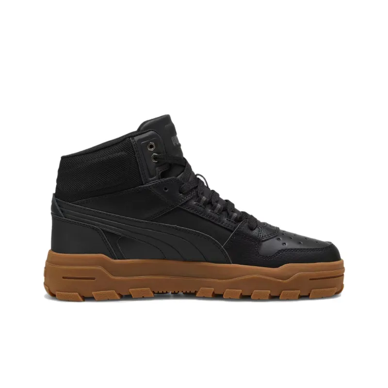 PUMA REBOUND Anti Slip Wear Resistant High Top Casual Shoes Unisex Black-1