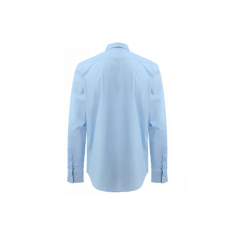 Burberry Mens Cotton Classic Long Sleeves Shirt Blue-2