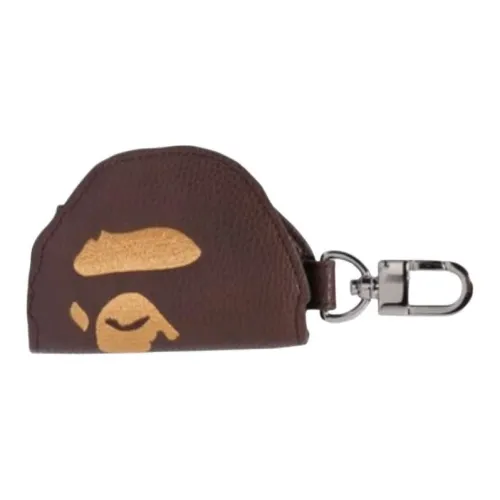 A BATHING APE Artificial Leather Key Pouch Men's Brown