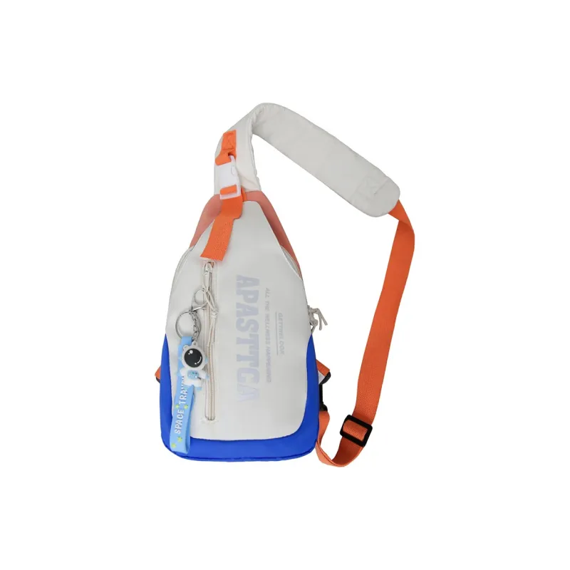 Parker Bear Nylon Crossbody Bag Sling Bag Regular Unisex Black/Gray/Orange & Dark Blue/Orange & Light Blue-9