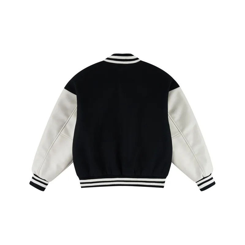 OCCUPY Basic Logo Series Baseball Jacket Unisex-0