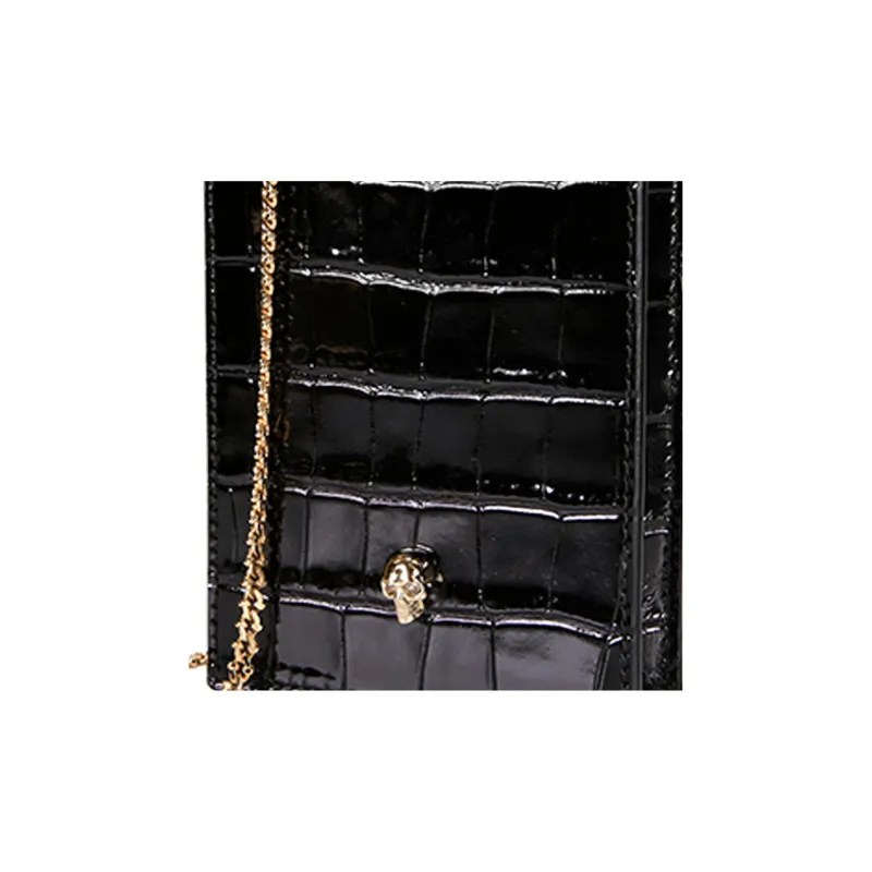 Alexander McQueen Skull Embossed Phone Pouch-5