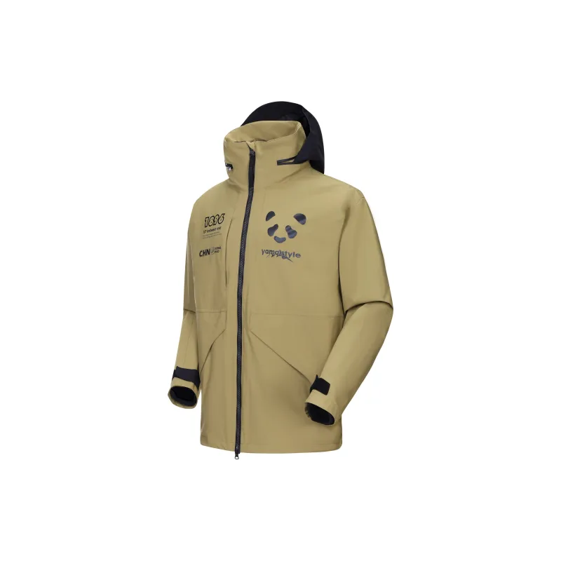 Panda Water Resistant Rainproof Windproof Windbreaker Jacket Unisex-2