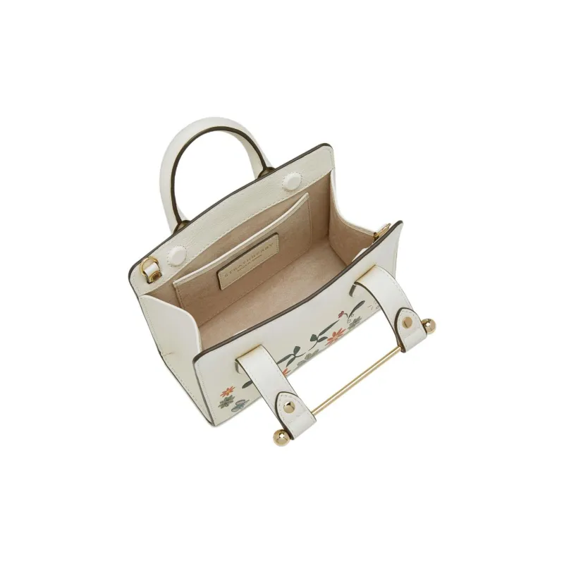 Strathberry Smooth Calf Leather Tote Bag Shopping Bag Shoulder Bag Crossbody Bag Handbag Mini Women's Oatmeal Beige-3