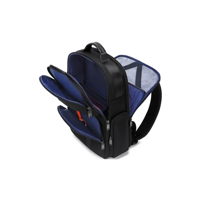QRST Oxford Backpack Laptop Bag Men's Black-4