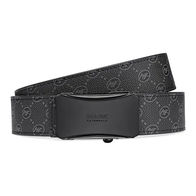 FAIRWHALE Business Casual Matte Automatic Buckle Belt Pvc Leather Belts Men's Width 3.5CM-2