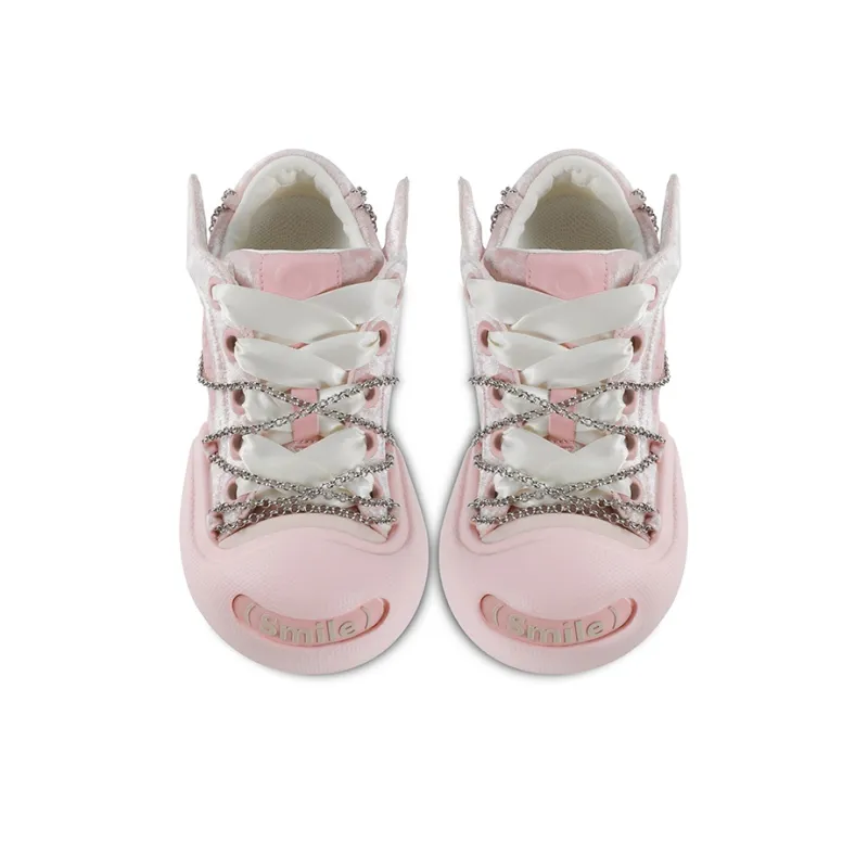 Ouder Smiler Open-Ended Smile Collection Pink Butterfly Dream Low-Top Skateboard Shoes Women's Swallowtail Butterfly-4