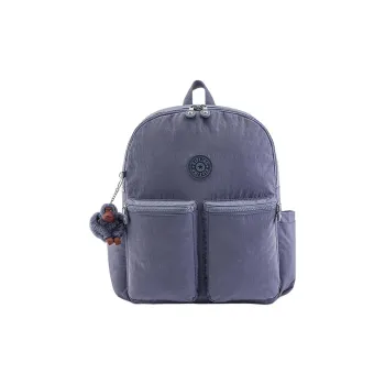 Kipling Polyamide Backpack Large Size Unisex Cream Gray/Light Khaki Pink