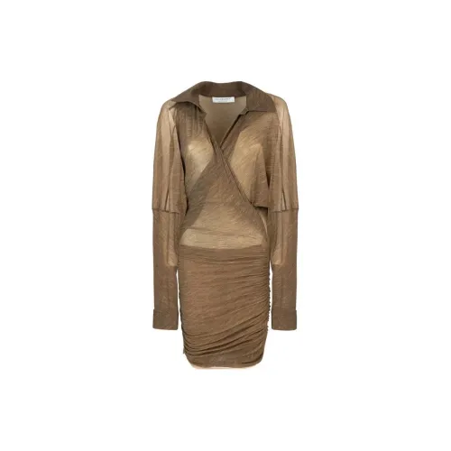 PHILOSOPHY DI LORENZO SERAFINI Long-Sleeved Dresses Women's Brown