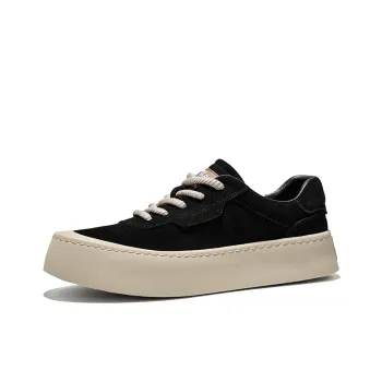 Hautton Jeans Abrasion Resistant Low Top Skateboard Shoes Men's Black