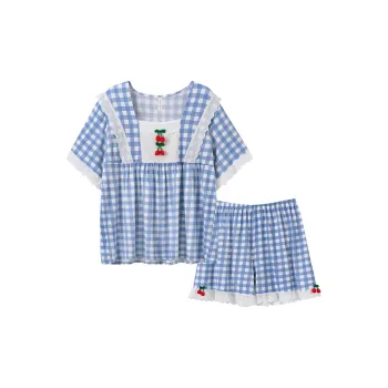 OUSHIBO Pajama Set Women's Blue