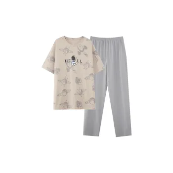 GOSO Pajama Set Men's Gray White