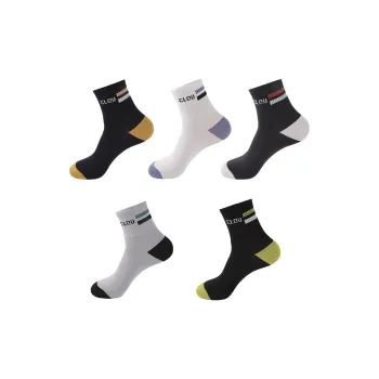 H YXIANG Mid Calf Socks Men's 5 Pack Multicolor