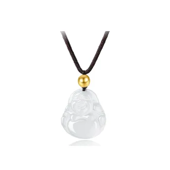 Chongqing Gold Store Chalcedony Jade Necklaces Unisex