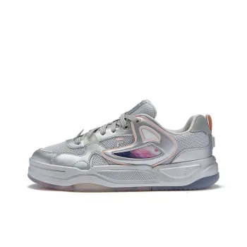 FILA FUSION BANK II Low Top Skateboard Shoes Women's Galaxy & Color, Milky Silver Gray Couple Edition
