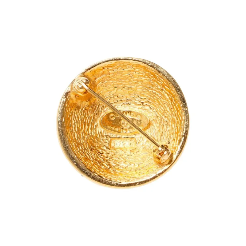 CHANEL 20th Century Plated Cc Quilted Clip On Earrings Costume Earrings-2
