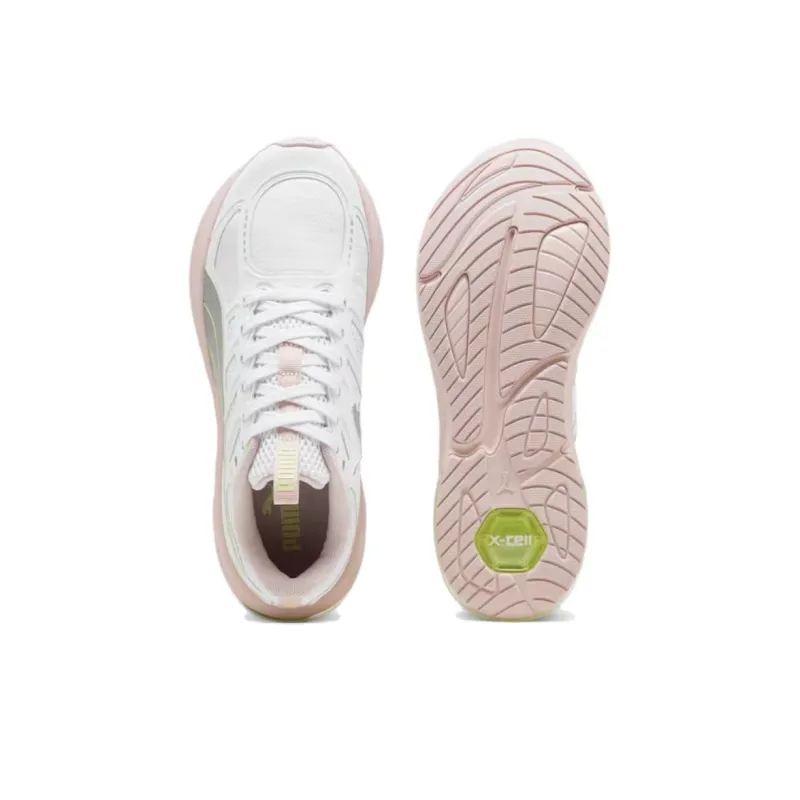 PUMA X Cell Slip Resistant Low Top Casual Running Shoes Unisex White Pink-4