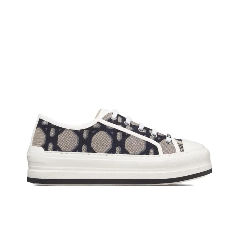 DIOR Women's Walk'N'DIOR Platform 'Macrocannage - Deep Blue Beige'-1