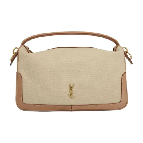SAINT LAURENT CASSANDRE Canvas With Calfskin Handbag Women's Beige