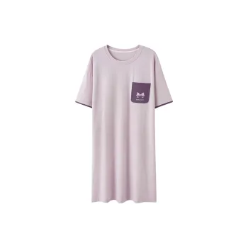 CAIHENGTONG Nightgown Women's Light Purple