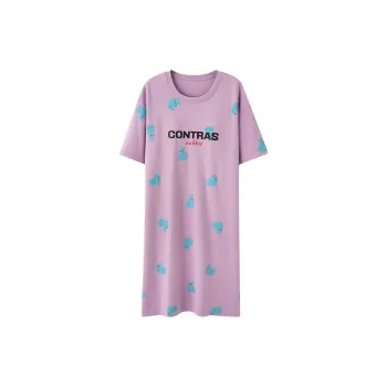 CAIHENGTONG Nightgown Women's Purple