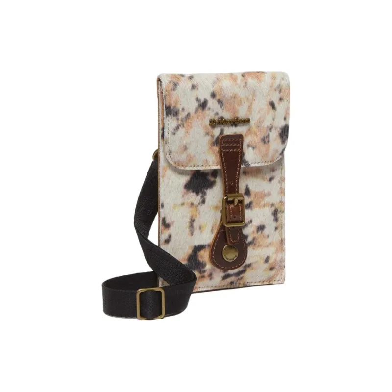 Dr.Martens Genuine Leather With Faux Leather Cell Phone Pouch Women's White & Multicolor-2