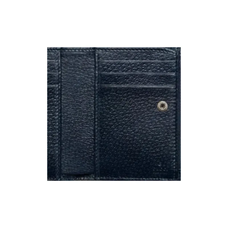GUCCI Ophidia Canvas With Leather Card Holder Wallet Men's Dark Blue-5