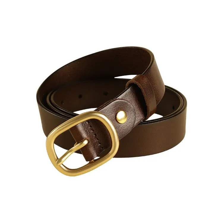 MILLIE'S Minimalist Luxe Elegant Pin Buckle Belt Top Grain Cow Leather Leather Belts Women's Width 2.8CM-2