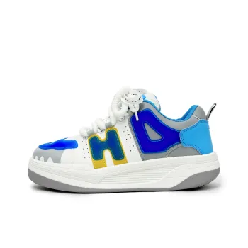SLnU★3 Puffy Shoes Anti-Slip And Wear-Resistant Height Increasing Coverage Low-Top Skateboard Shoes Men's