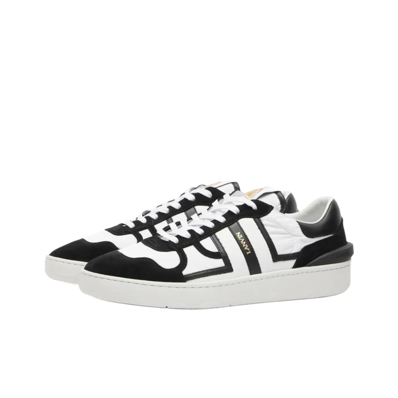 Lanvin Clay Low Top Skateboard Shoes Men's Black White-2