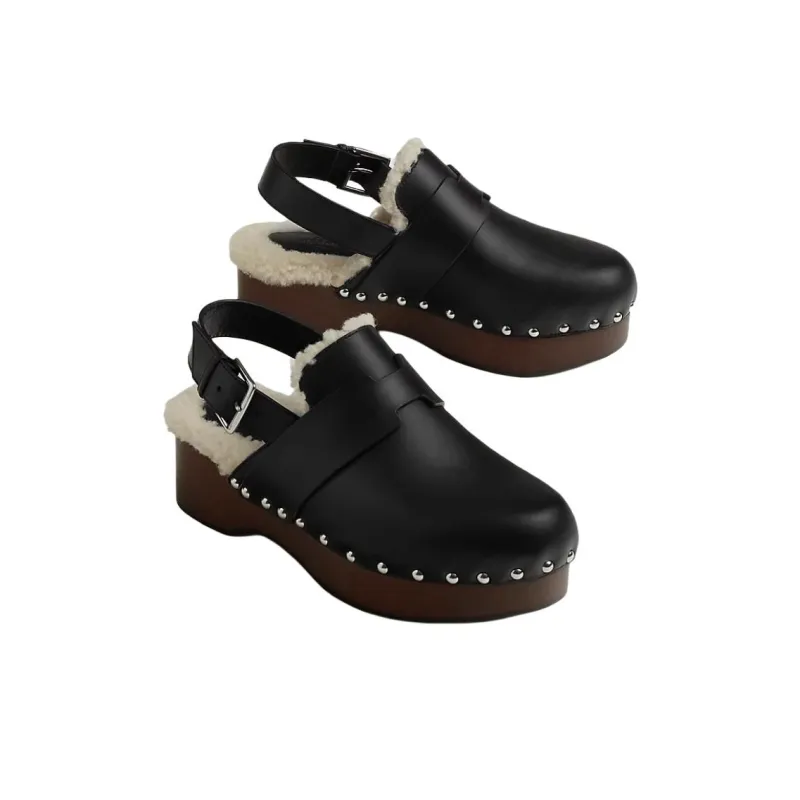 HERMES Hermione Casual Single Shoes Women's Black-2