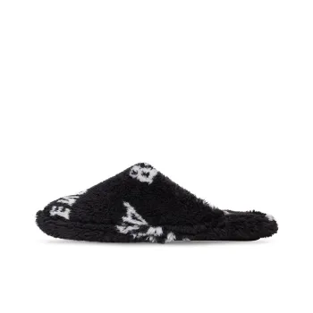 Balenciaga Furry Closed AllOver Logo Black